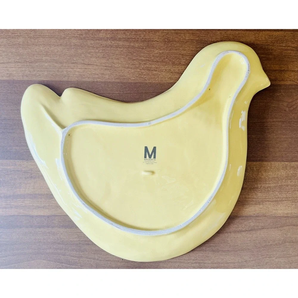 Spring Chick Platter byRae Dunn Magenta M Exclusive Dove Shaped Spring Easter 🐣